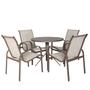 Imagem de Conjunto de Mesa Com 4 Cadeiras Linha Leve - Marrom/Café Com Leite