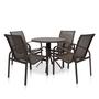 Imagem de Conjunto de Mesa Com 4 Cadeiras Linha Leve - Marrom