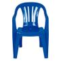 Imagem de Conjunto de Mesa com 4 Cadeiras Poltronas Plásticas Bela Vista Azul MOR