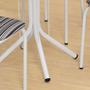 Imagem de Conjunto de Mesa com 4 Cadeiras Thais Branco, Listrado Branco e Preto