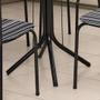 Imagem de Conjunto de Mesa com 4 Cadeiras Tuany Craqueado Preto Listrado Branco e Preto