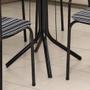 Imagem de Conjunto de Mesa com 4 Cadeiras Tuany Craqueado Preto Listrado Branco e Preto