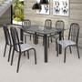 Imagem de Conjunto de Mesa Com 6 Cadeiras Ciplafe Granito Craquelado