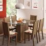 Imagem de Conjunto de Mesa com 6 Cadeiras Gales Rustic e Floral Hibiscos