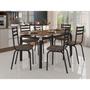 Imagem de Conjunto de Mesa Com 6 Cadeiras Malva Tampo BP 136cm Nature Preto Mosaico Artefamol