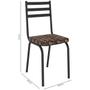 Imagem de Conjunto de Mesa Com 6 Cadeiras Malva Tampo BP 136cm Nature Preto Mosaico Artefamol