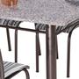 Imagem de Conjunto de Mesa com 6 Cadeiras Primavera II Preto e Listrado