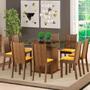 Imagem de Conjunto de Mesa com 8 Cadeiras Camila Rustic e Palha