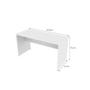 Imagem de Conjunto de Mesa com Estante e 3 Prateleiras Siena Branco