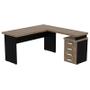 Imagem de Conjunto de mesa com gaveteiro - ameixa- preto