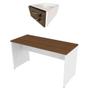 Imagem de Conjunto de Mesa com Gaveteiro de Escritório Arvo Branco e Ameixa Negra