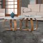 Imagem de Conjunto de Mesa de Centro Alice Ex Decor Amendoa/Off White