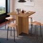 Imagem de Conjunto de Mesa de Cozinha com 4 Lugares Verona Madeira e Preto