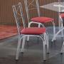 Imagem de Conjunto de Mesa de Cozinha com 6 Cadeiras Hilux Vermelho