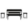 Imagem de Conjunto de Mesa de Jantar com 2 Bancos e 2 Banquetas Studio Preto