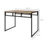 Imagem de Conjunto de Mesa de Jantar com 2 Bancos Wooden Carvalho e Preto