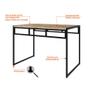 Imagem de Conjunto de Mesa de Jantar com 2 Bancos Wooden Carvalho e Preto
