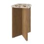Imagem de Conjunto de Mesa de Jantar com 4 Bancos Estofados Verona Napa Madeirado e Bege