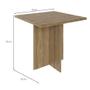 Imagem de Conjunto de Mesa de Jantar com 4 Bancos Estofados Verona Napa Madeirado e Bege