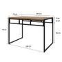 Imagem de Conjunto de Mesa de Jantar com 4 Bancos Wooden Mel e Preto