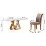 Imagem de Conjunto de mesa de Jantar com 6 Cadeiras Belle Suede Off White e Bege