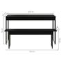 Imagem de Conjunto de Mesa de Jantar com Banco Studio Preto