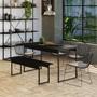 Imagem de Conjunto de Mesa de Jantar com Banco Studio Preto