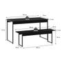 Imagem de Conjunto de Mesa de Jantar com Banco Studio Preto