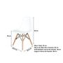 Imagem de Conjunto De Mesa De Jantar Eames Eiffel Redonda 110cm Tampo De Madeira Branco Com 6 Cadeiras Brancas