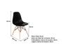 Imagem de Conjunto de Mesa de Jantar Eames Eiffel Redonda 90cm Tampo de Madeira Preto com 4 Cadeiras Pretas