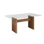 Imagem de Conjunto de Mesa de Jantar Evidence com 4 Cadeiras Miami Suede Chocolate e Cinza