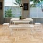 Imagem de Conjunto de Mesa de Jantar Retangular com 4 Bancos Studio Snow e Branco