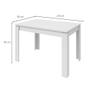 Imagem de Conjunto de Mesa de Jantar Retangular com 4 Cadeiras Athenas Linho Bege e Branco
