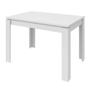 Imagem de Conjunto de Mesa de Jantar Retangular com 4 Cadeiras Athenas Linho Bege e Branco