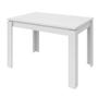 Imagem de Conjunto de Mesa de Jantar Retangular com 4 Cadeiras Athenas Veludo Creme e Branco