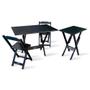 Imagem de Conjunto de Mesa Dobrável 1,10x70 com 2 Cadeiras com Mesa Aparador Tarimatã para Area Gourmet - Pre