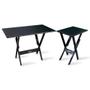 Imagem de Conjunto de Mesa Dobrável 1,10x70 com 4 Cadeiras com Mesa Aparador Tarimatã - Preto