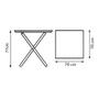 Imagem de Conjunto de Mesa Dobrável 70x70 com 4 Cadeiras Mais Mesa Aparador  Tarimatã para Area Gourmet - Imbu