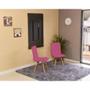 Imagem de Conjunto de Mesa Dobrável Retrátil 120 x 75 Preta + 2 Cadeiras Gomos - Rosa