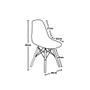 Imagem de Conjunto de Mesa Dobrável Retrátil 1,40 Branco/Noronha Inox + 2 Cadeiras Eiffel - Marrom
