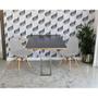 Imagem de Conjunto de Mesa Dobrável Retrátil 1,40 Preto/Noronha Inox + 2 Cadeiras Eiffel - Cinza
