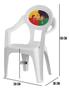 Imagem de Conjunto de Mesa e 4 Cadeiras Infantil Estampada Colorida