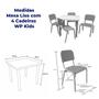 Imagem de Conjunto de Mesa e Cadeira Infantil Reforçadas Lg Flex Verde