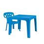 Imagem de Conjunto De Mesa E Mini Cadeira Poltrona Infantil Azul Mor