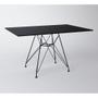 Imagem de Conjunto De Mesa Eames Eiffel De Ferro Preto Tampo Preto 120x75 4 Cadeiras Ferro Preta Assento Preto