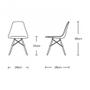 Imagem de Conjunto De Mesa Eames Eiffel Madeira Infantil 68cm Redondo Branco 4 Cadeiras Rosa