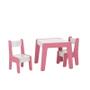 Imagem de Conjunto de Mesa Infantil com 2 Cadeiras Diana - Branco / Rosa