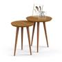 Imagem de conjunto de mesa lateral e apoio luna retro patrimar moveis