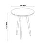 Imagem de conjunto de mesa lateral e apoio luna retro patrimar moveis
