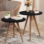 Imagem de Conjunto De Mesa Lateral E Apoio Star Tripé Pés Palito Retrô - JM3